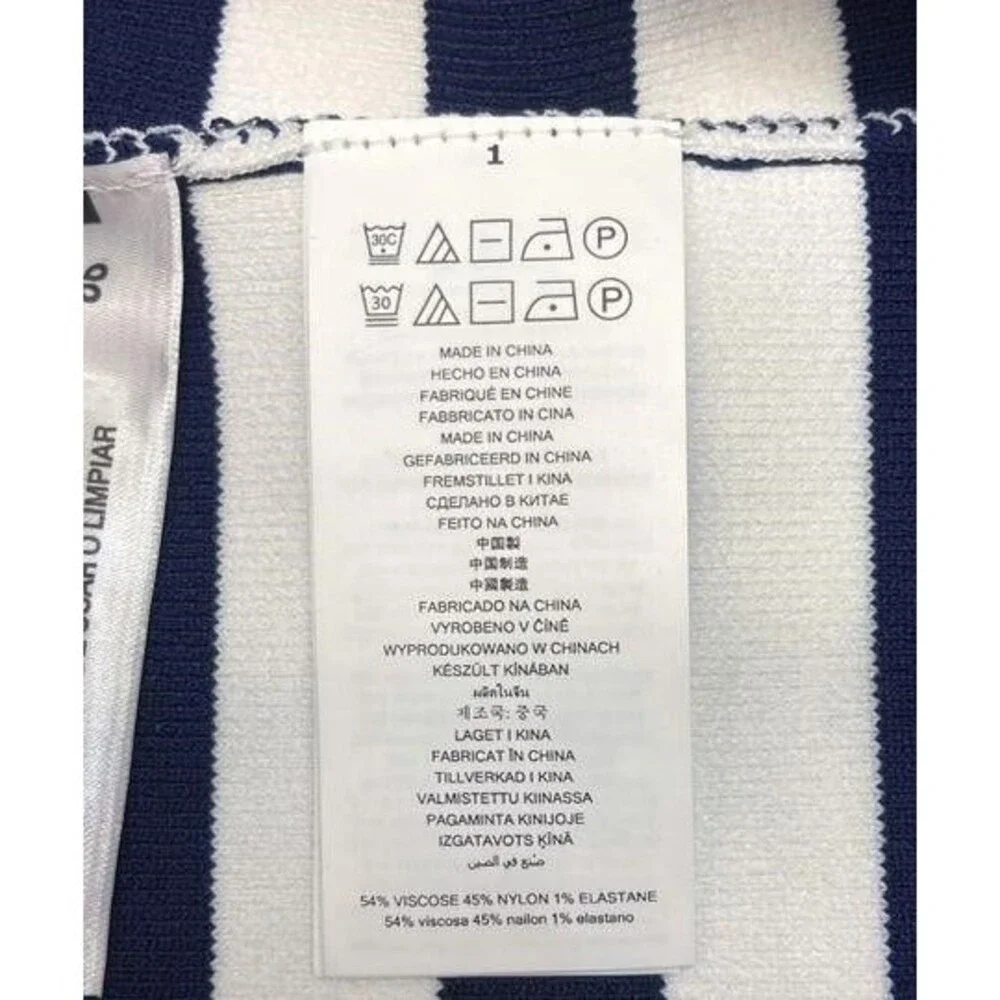 MICHAEL KORS BLUE/WHITE STRIPED SLEEVELESS DRESS SIZE M NEW ($175)